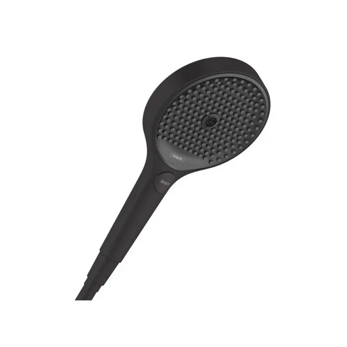 Para de dus cu 3 jet, negru mat, Hansgrohe Rainfinity 130 EcoSmart Selec