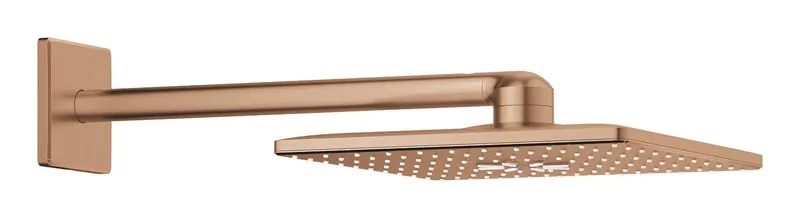 Dus fix Grohe 26479DL0, SmartActive 310 Cube, pe perete, 310 mm, 2 functii, necesita valva, mat, cupru