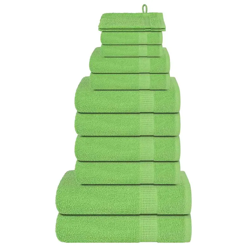 Set prosoape frogn 12 piese, verde mar, 360 g/m2