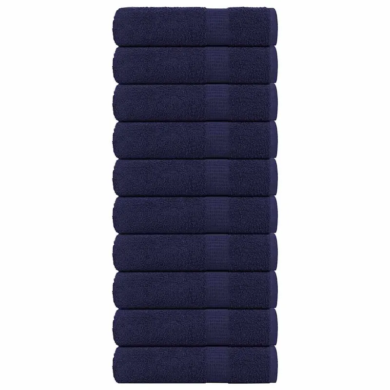 Prosoape de maini, frogn, albastru marin, 10 buc., 50x100 cm, 360 g/m2