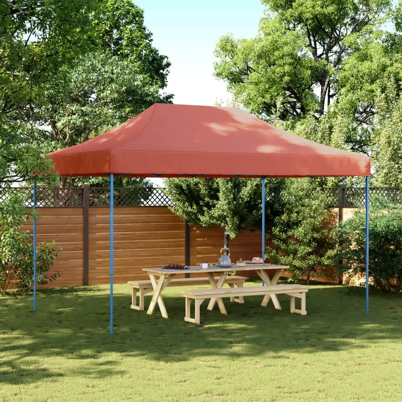 cort de petrecere pliabil pop-up, 440x292x315 cm, teracota