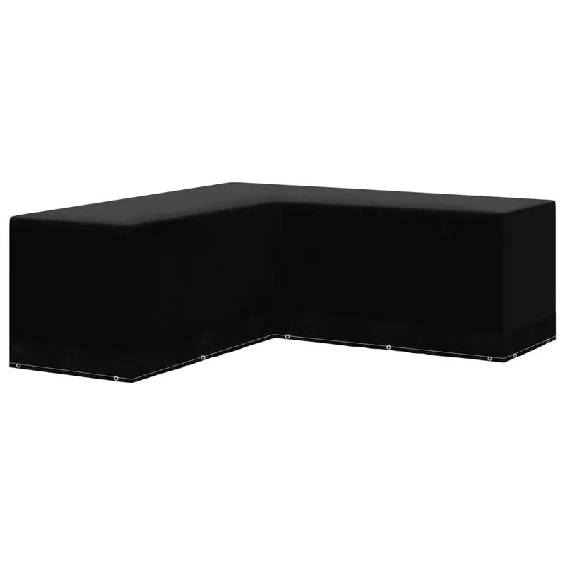 husa mobilier de gradina, forma de l, 12 ocheti, 250x250x90 cm