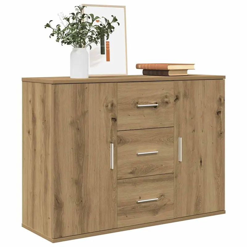 servanta, stejar artizanal, 90x29,5x65 cm, lemn prelucrat