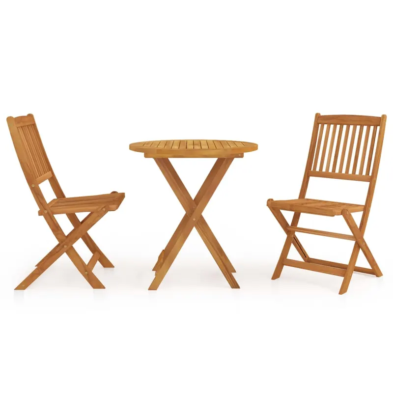 set mobilier gradina, pliabil, 3 piese, lemn masiv acacia