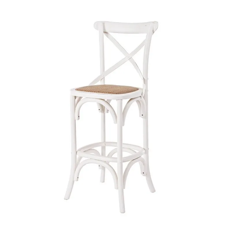 Scaun de bar CROSS H73 CM - Alb