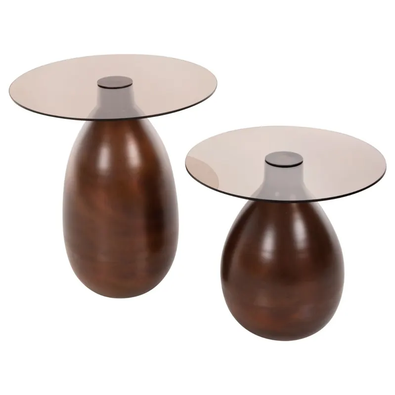 Set 2 masute de cafea PALOR Ø40x38/44x49 CM