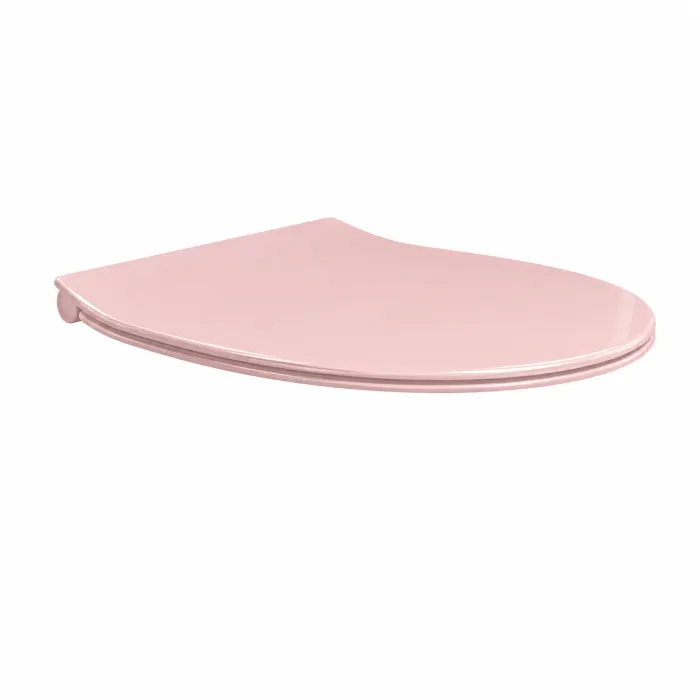 Capac vas wc cu soft close, quick release, roz lucios, Hatria Planeta
