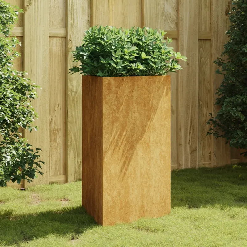 jardiniera de gradina, 50x43x75 cm, otel corten