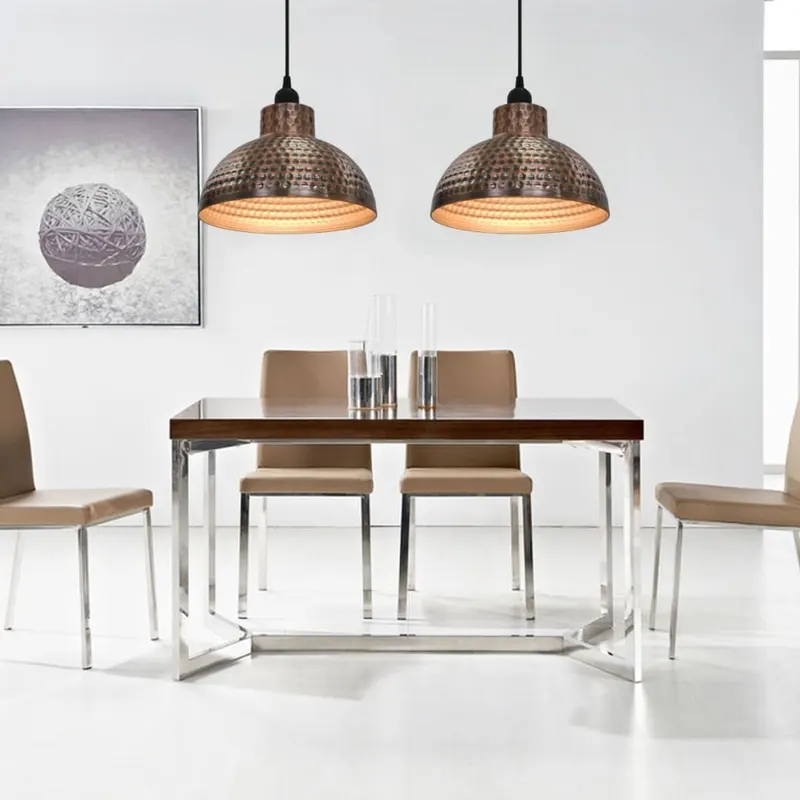 lustre semisferice de culoare aramie, 2 buc.