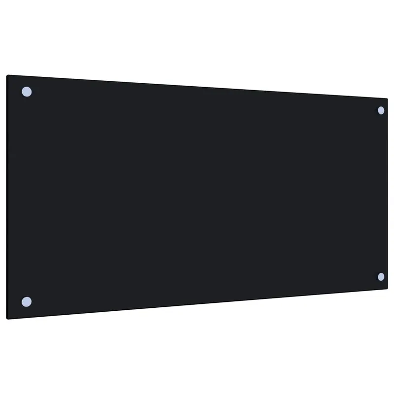 panou antistropi de bucatarie, negru 80x40 cm sticla securizata