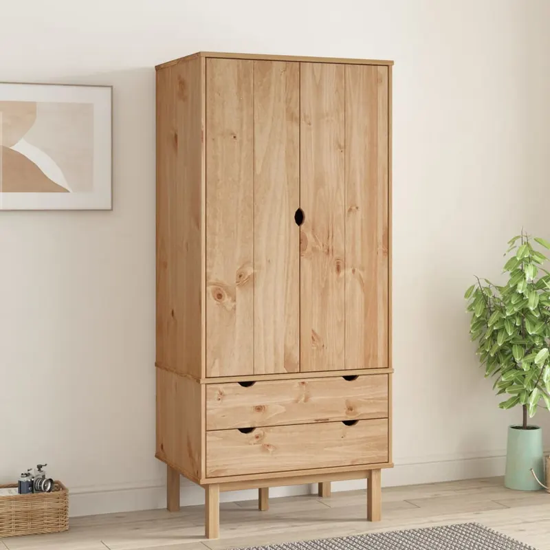 sifonier otta, 76,5x53x172 cm, lemn masiv pin