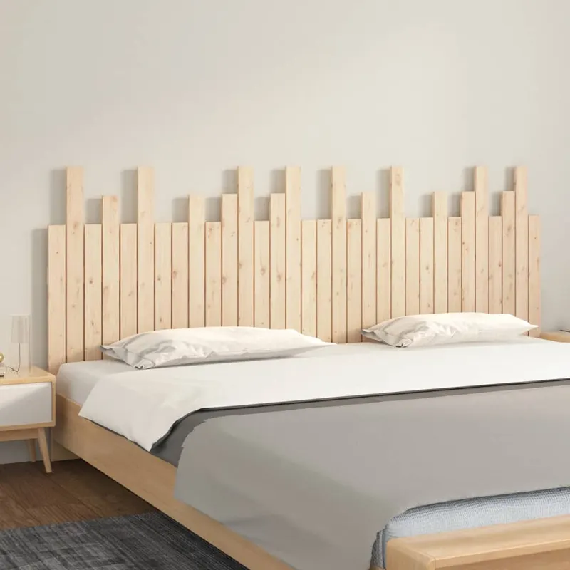 tablie de pat pentru perete, 204x3x80 cm, lemn masiv de pin