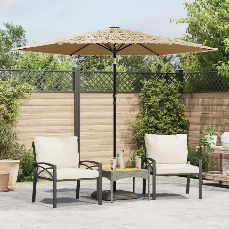 umbrela soare de gradina cu stalp din otel, maro 268x268x226 cm