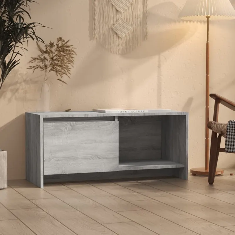 comoda tv, sonoma gri, 90x35x40 cm, pal