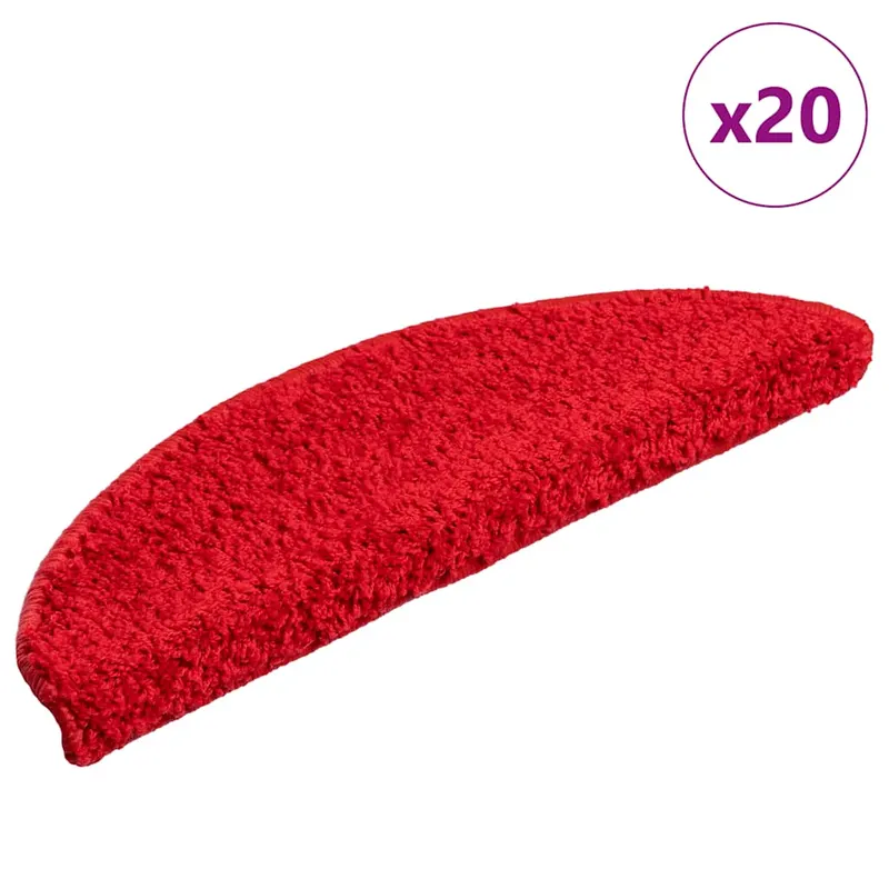 covorase scara 20 buc rosu 56x17x3 cm