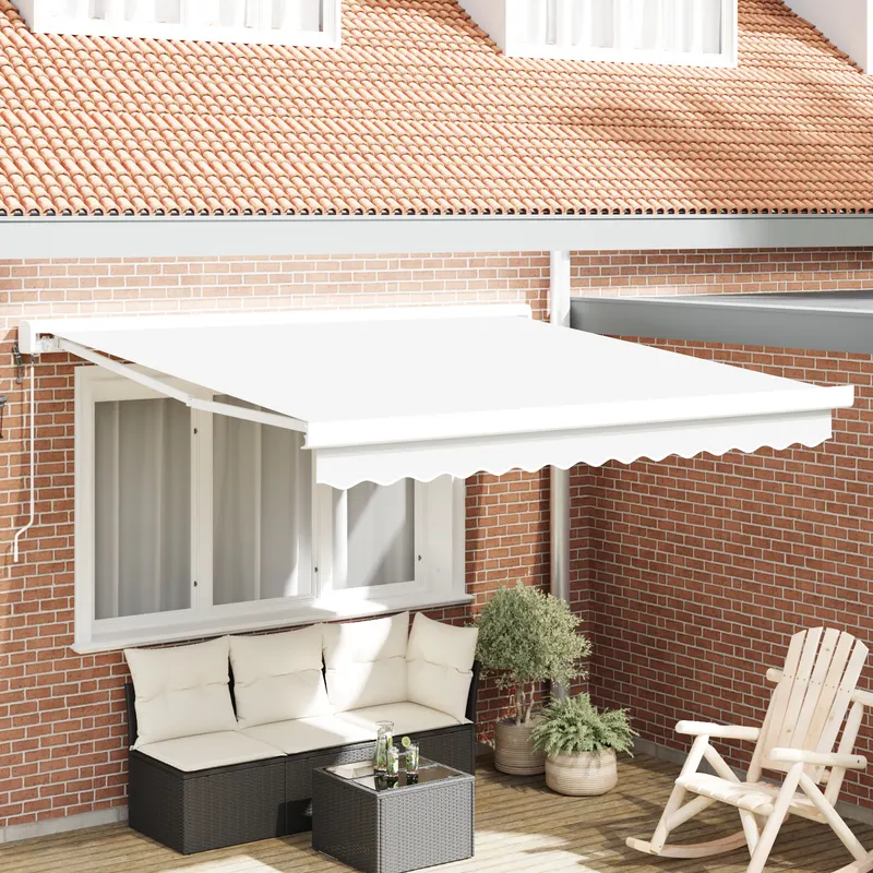 marchiza retractabila automata alba 300x250 cm, marchiza de schimb pentru cadru de 3x2.5 m alb