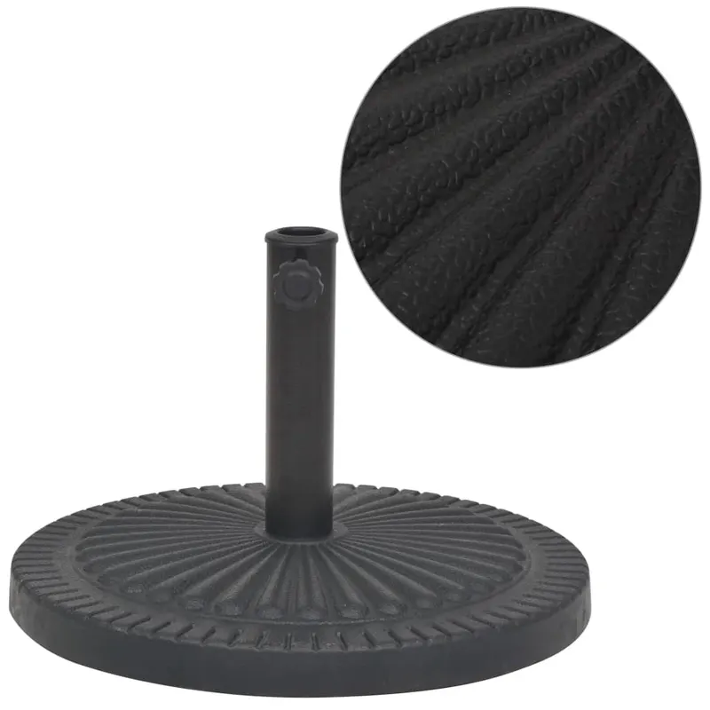 suport umbrela de soare, rasina, rotund, negru, 14 kg