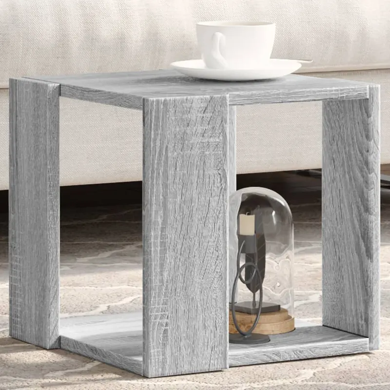masuta de cafea, gri sonoma, 32x32x30 cm, lemn prelucrat