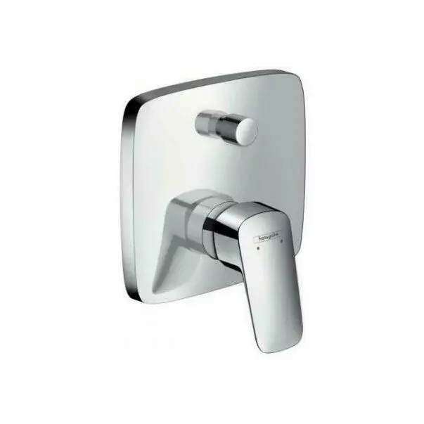 Baterie cada - dus incastrata Hansgrohe Logis patrata crom lucios