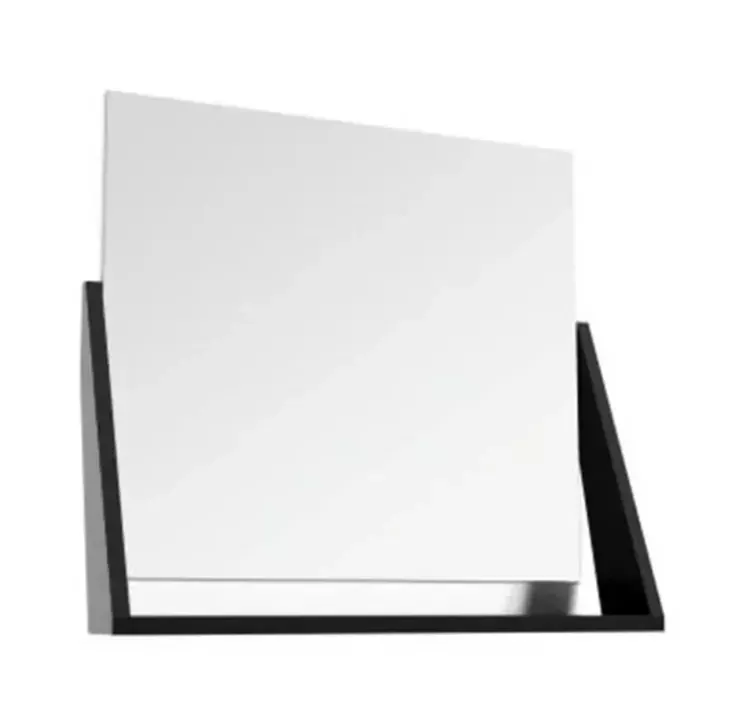 Oglinda baie Defra Arty, pe perete, 64 x 58 cm, mat, negru, 215-L-06006