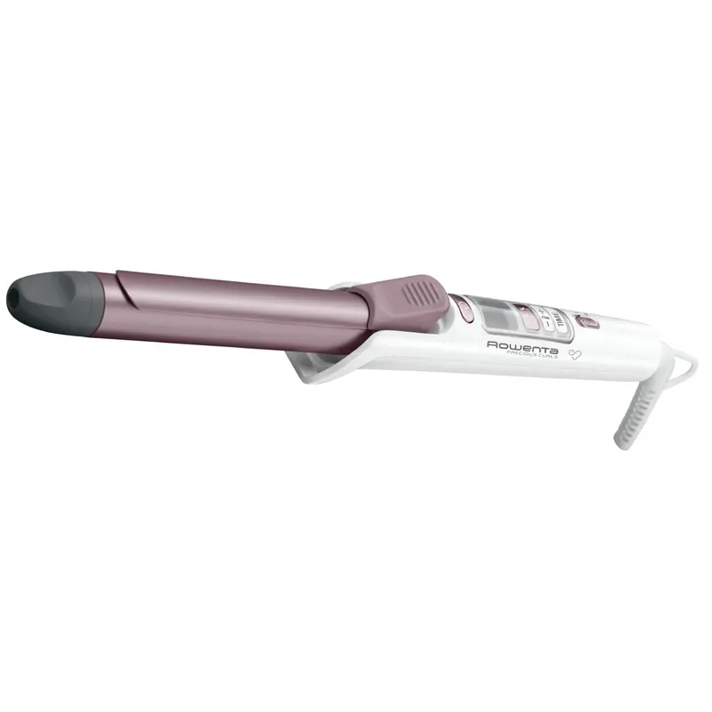 Ondulator de par Rowenta Premium Care Precious Curls CF3460F0, 8 trepte de temperatura 130 - 200 C, Cronometru, Cashmere Keratin, alb