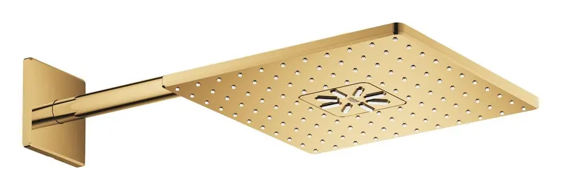Dus fix Grohe 26479GL0, SmartActive 310 Cube, pe perete, 310 mm, 2 functii, necesita valva, lucios, auriu