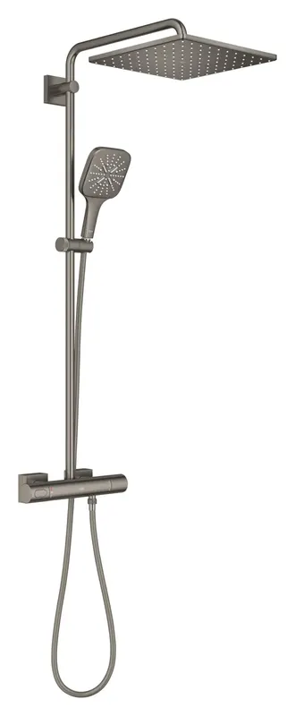 Sistem de dus Grohe 26837AL0, SmartActive Cube 310, aparent, 310 mm, termostat, 1 functie, mat, grafit