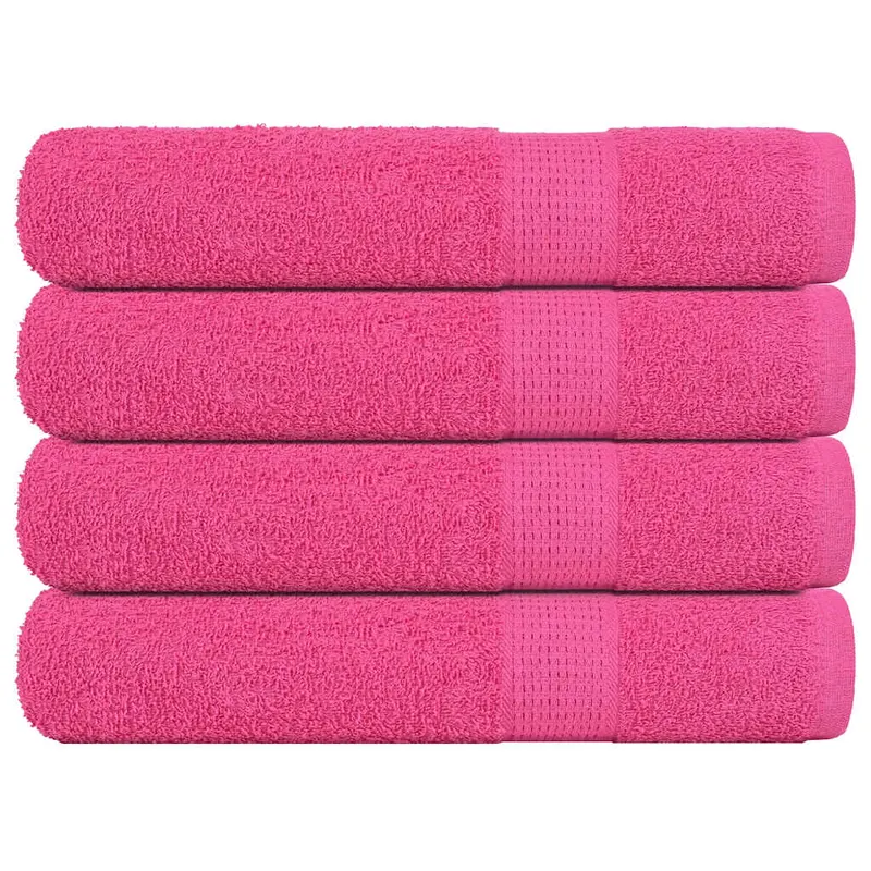 Prosoape de sauna, frogn, 4 buc., roz, 80x200 cm, 360 g/m2