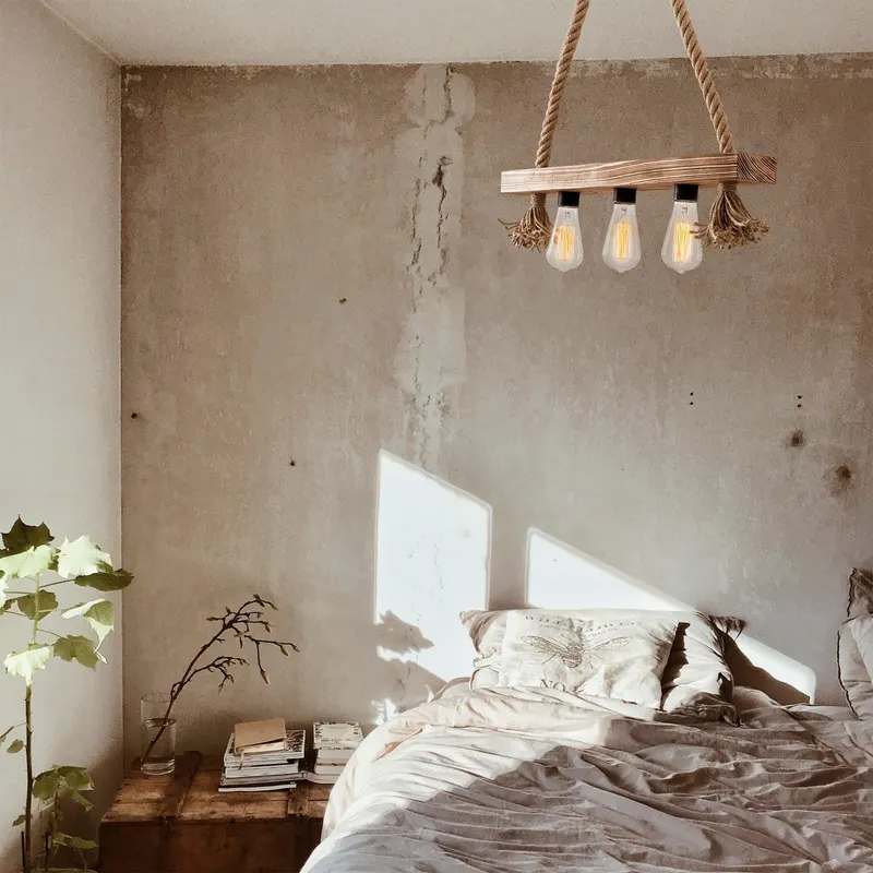 Lustra Erebos Chandelier, Lemn, 60x9x60 cm - Natur