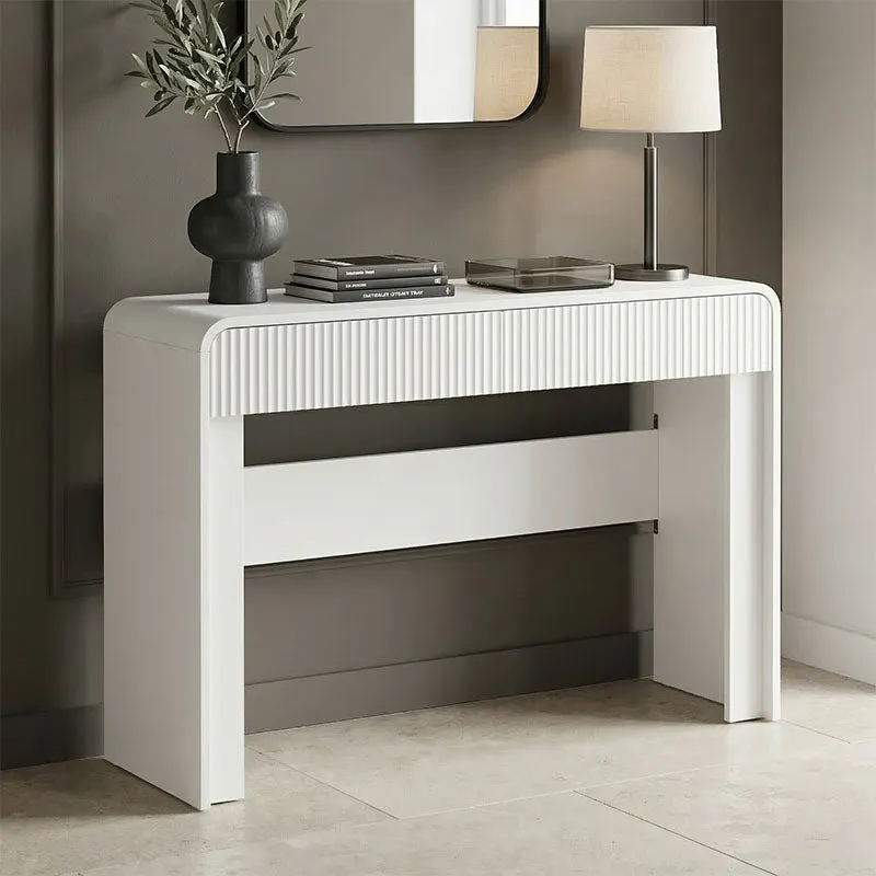 Consola Zaplen din MDF, Alb, 110x38x75 cm - Alb