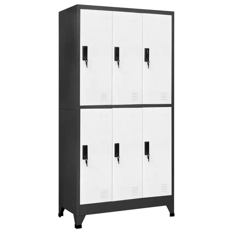 fiset, antracit si alb, 90x45x180 cm, otel