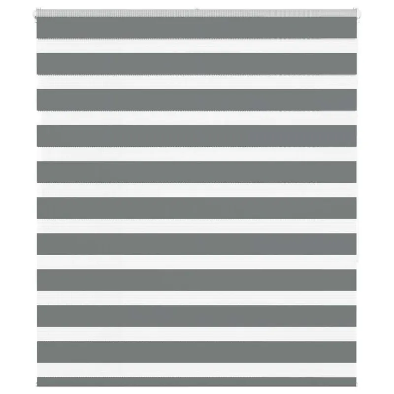 jaluzea tip zebra gri inchis latime tesatura 130,9 cm poliester