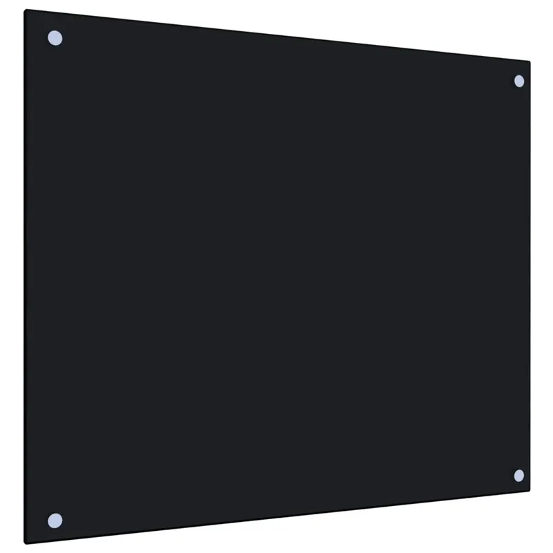 panou antistropi de bucatarie, negru 70x60 cm sticla securizata