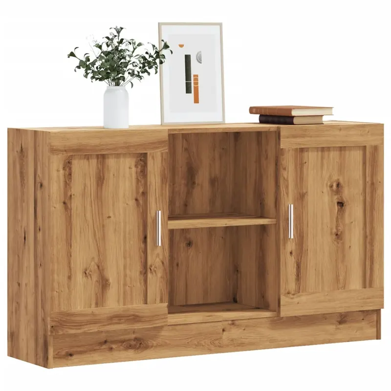 servanta, stejar artizanal, 120x30,5x70 cm, lemn prelucrat