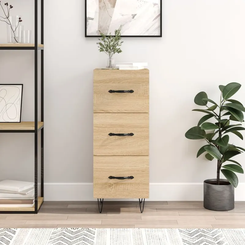 servanta, stejar sonoma, 34,5x34x90 cm, lemn compozit