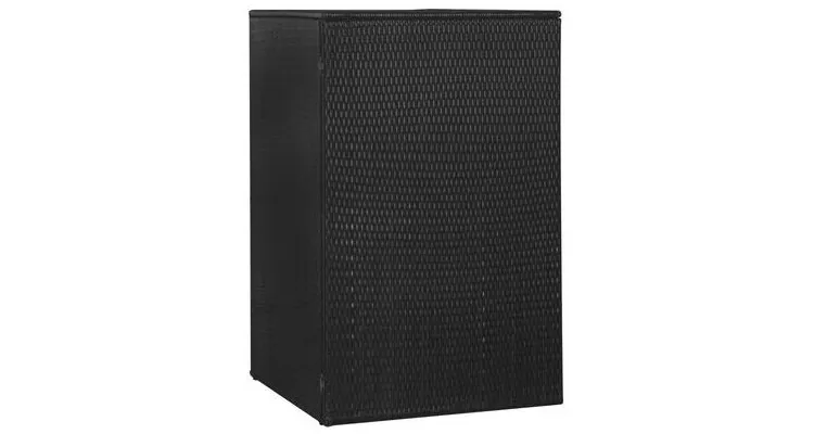 Magazie de pubela, negru, 76 x 78 x 120 cm, poliratan