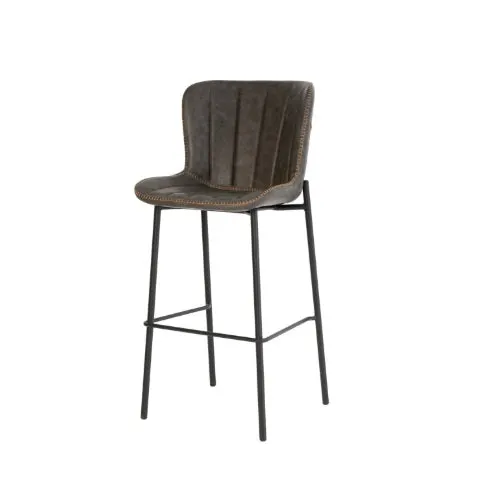 Scaun de bar RAILEY H80 CM - Gri inchis