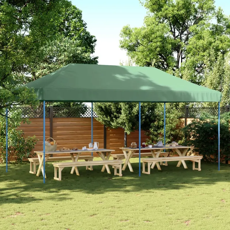 cort de petrecere pliabil pop-up, 580x292x315 cm, verde