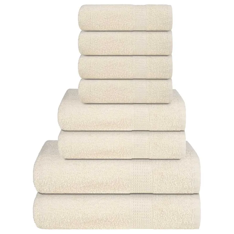 Set prosoape 8 piese crema 360 g/m2 100% bumbac