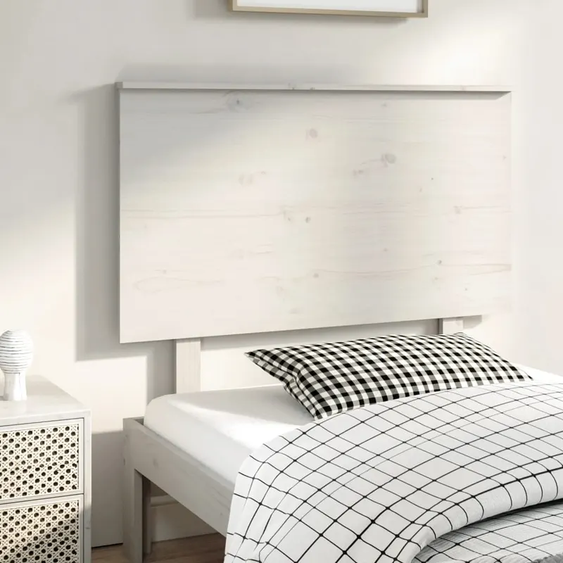 tablie de pat, alb, 104x6x82,5 cm, lemn masiv de pin