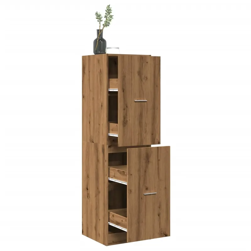 dulap farmacie, stejar artizanal, 40x41x144,5cm, lemn prelucrat