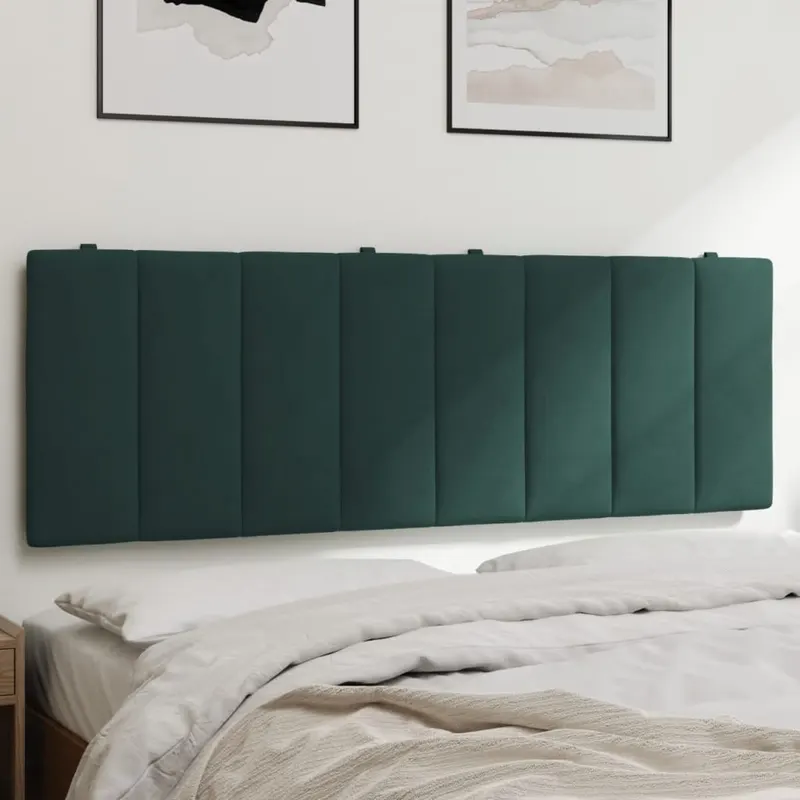 perna tablie de pat, verde, 120 cm, catifea