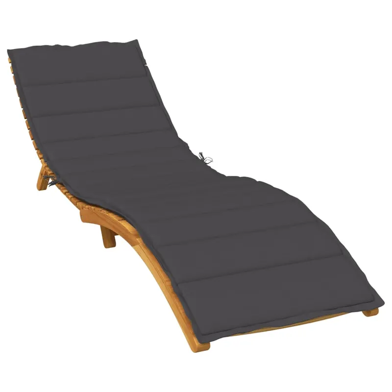 perna de sezlong, melanj antracit, 200x50x4 cm textil