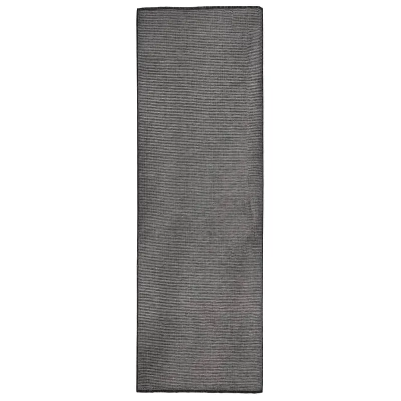 covor de exterior, gri, 80x250 cm, tesatura plata