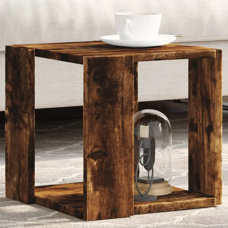 masuta de cafea, stejar fumuriu, 32x32x30 cm, lemn prelucrat