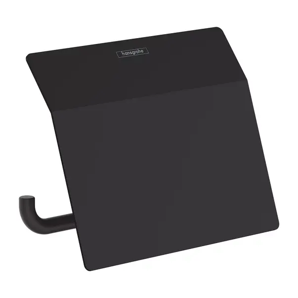 Suport hartie igienica cu protectie negru Hansgrohe AddStoris