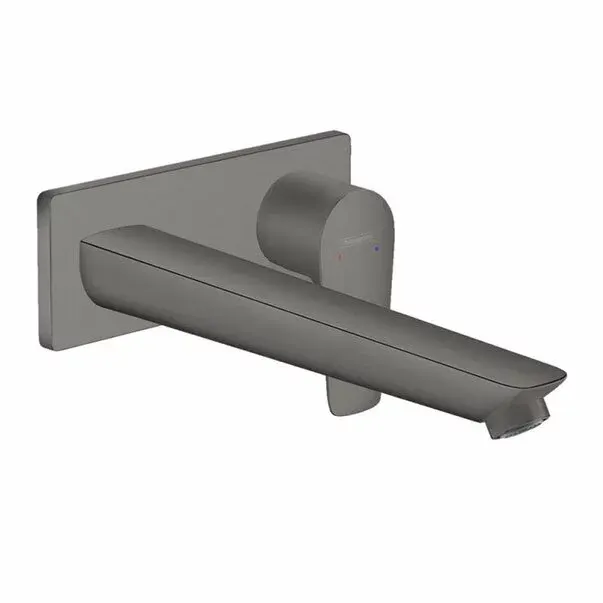 Baterie lavoar incastrata Hansgrohe Talis E pipa 22.5 cm negru - crom periat