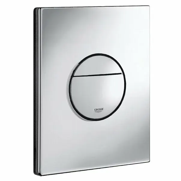 Placa de actionare WC Grohe 38765000, 156 mm, 197 mm, functie eco, orizontala, incastrat pentru tip rezervor, Crom