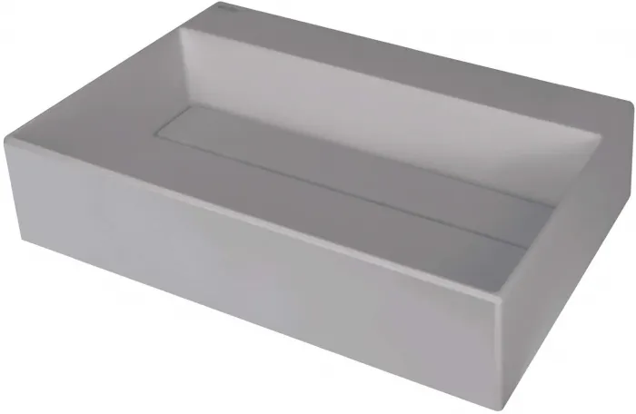 Lavoar din granit, capac scurgere, montare blat, 60x40 cm, gri, Deante Correo