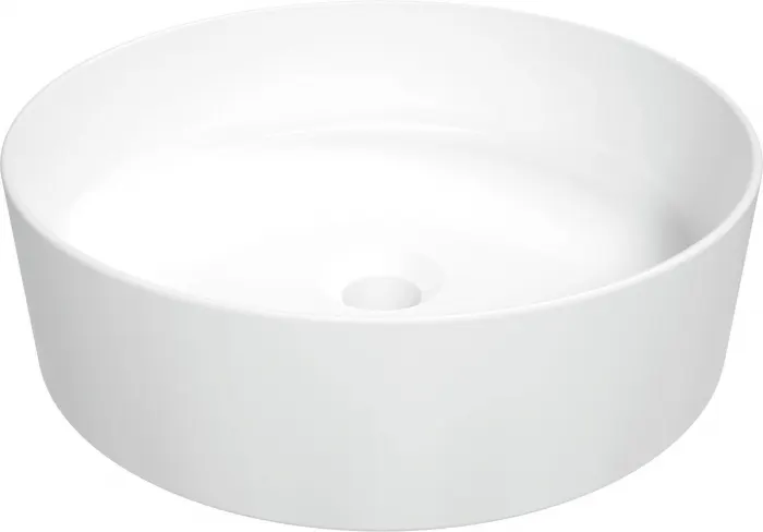Lavoar ceramic, montare blat, 40x40 cm, alb, Deante Round
